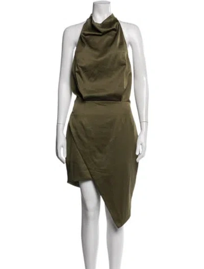 Pre-owned Elliatt Halterneck Mini Dress In Green