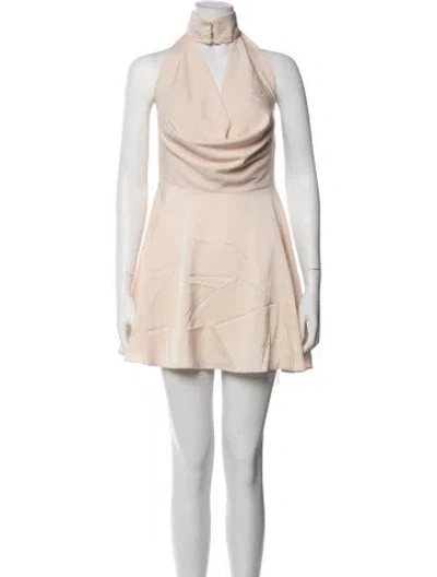 Pre-owned Elliatt Halterneck Mini Dress In Neutrals