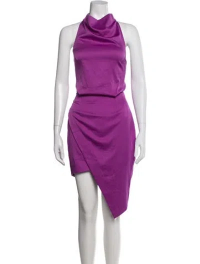 Pre-owned Elliatt Halterneck Mini Dress In Purple
