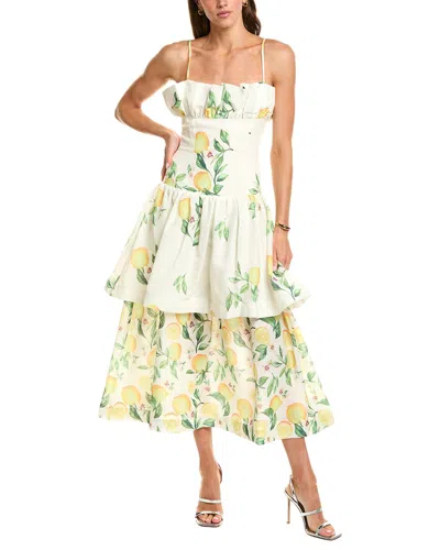 Elliatt Hana Tiered Maxi Dress In Yellowmulti