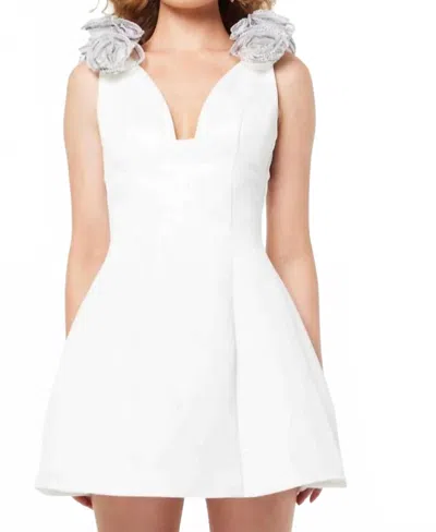 Elliatt Happiness Mini Dress In Ivory In White
