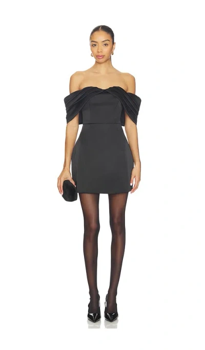 Elliatt Hope Tulip Mini Dress In Black