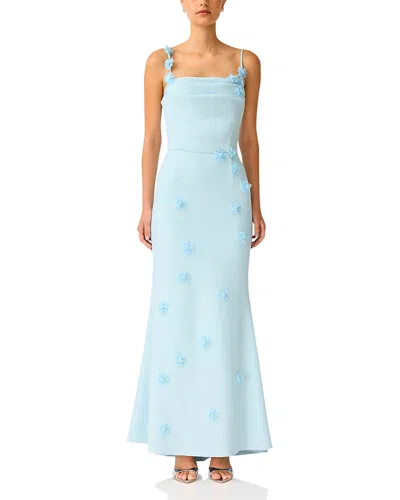 Elliatt Iliana Floral Gown In Blue