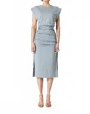 Elliatt Illuminate Midi Dress In Blue In Blue