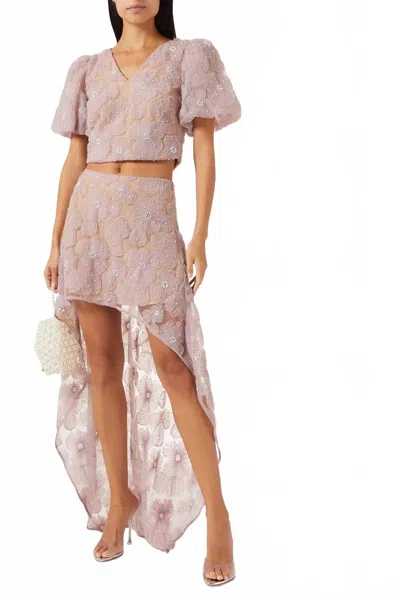 Elliatt Indira Puff Sleeves Top In Musk Pink In Multi