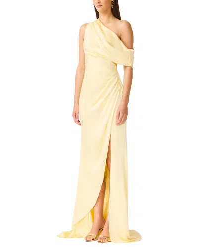 Elliatt Isadora One Shoulder Gown In Yellow