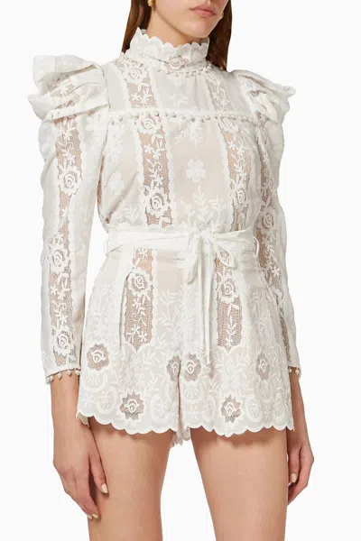 Elliatt Jimena Top & Shorts Set In Ivory In White