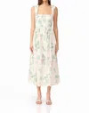 Elliatt Kierra Midi Dress In Cream Multi In Gold
