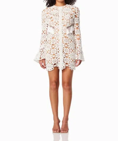 Elliatt Lace Live Mini Dress In Ivory In Multi