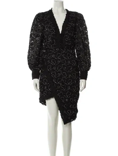 Pre-owned Elliatt Lace Pattern Knee-length Dress W/ Tags In Black