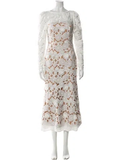 Pre-owned Elliatt Lace Pattern Long Dress In Multi