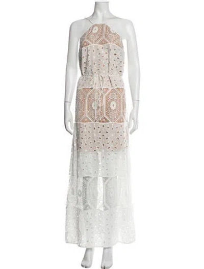 Pre-owned Elliatt Lace Pattern Long Dress In Multicolor