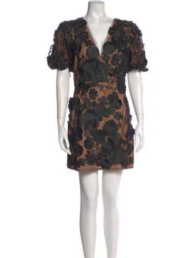 Pre-owned Elliatt Lace Pattern Mini Dress In Multi