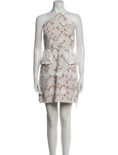 Pre-owned Elliatt Lace Pattern Mini Dress In Multi