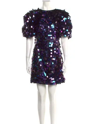 Pre-owned Elliatt Lace Pattern Mini Dress In Multi