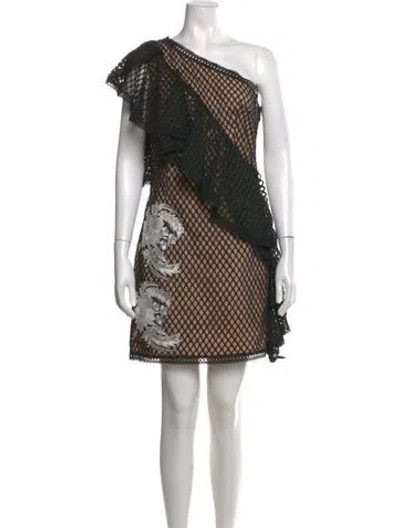 Pre-owned Elliatt Lace Pattern Mini Dress In Multicolor