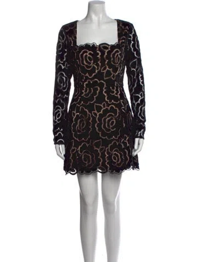 Pre-owned Elliatt Lace Pattern Mini Dress W/ Tags In Black