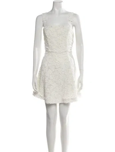 Pre-owned Elliatt Lace Pattern Mini Dress W/ Tags In Neutrals