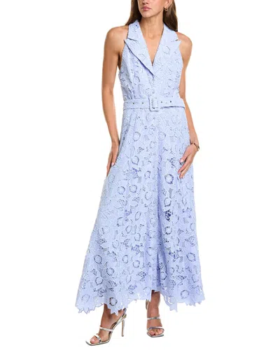 Elliatt Lacy Collared Maxi Dress In Blue