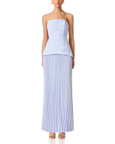 Elliatt Lacy Strapless Gown In Blue