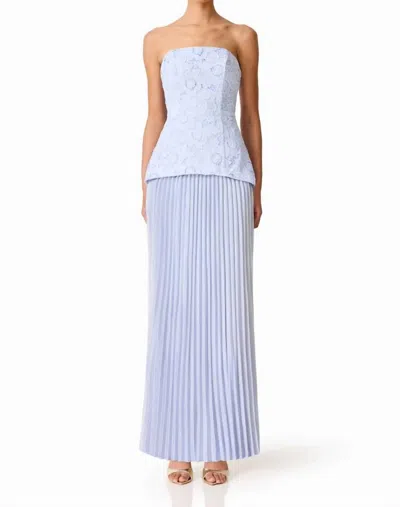 Elliatt Lacy Strapless Gown In Powder Blue