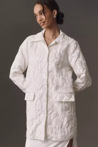 Elliatt Leona Quilted Overcoat In White