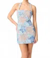 Elliatt Leonie Mini Dress In Blue In Multi