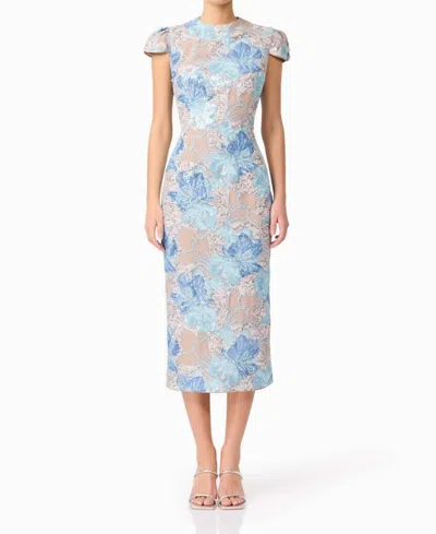 Elliatt Leonie Sequin Midi Dress In Blue