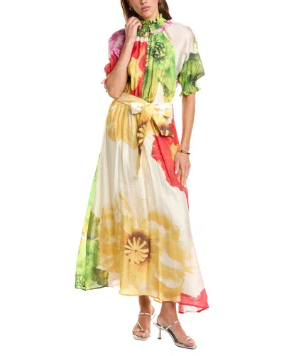 Elliatt Lilia Puff Sleeve Maxi Dress In Multi