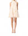 Elliatt Livia Trapeze Mini Dress In Butter Yellow Multi In Neutral