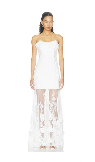 Elliatt Lorina Strapless Gown In White
