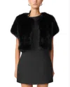 Elliatt Lucyna Faux Fur Bolero Jacket In Black