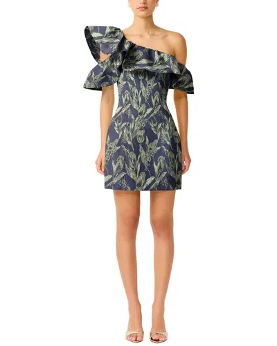 Elliatt Luella One Shoulder Ruffle Mini Dress In Multi