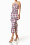 Elliatt Luna Halter Midi Dress In Multi In Pink