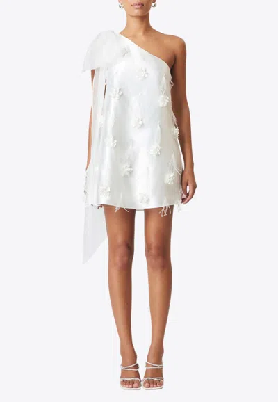 Elliatt Lunaria One-shoulder Babydoll Mini Dress In White