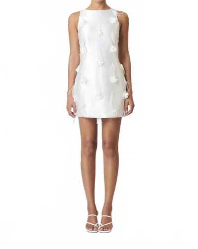 Elliatt Lunaria Satin Mini Dress In White