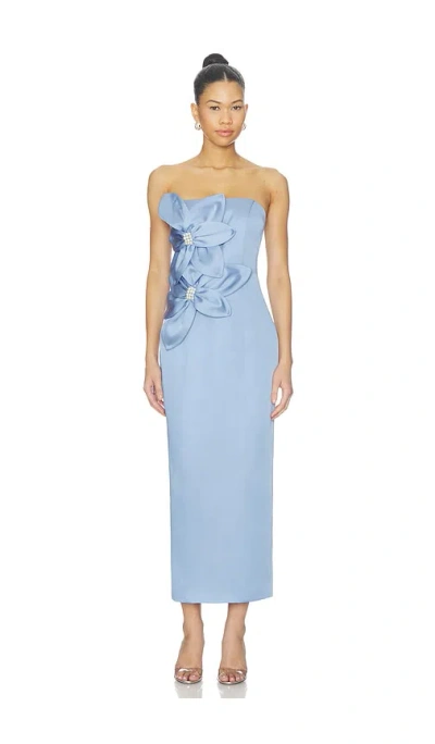 Elliatt Lunelle Column Midi Dress In Blue