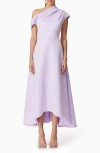 Elliatt Marissa One-shoulder Satin High-low Gown In Lilac