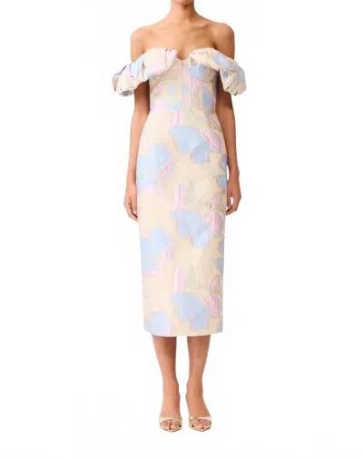 Elliatt Marlene Strapless Midi Dress In Multicolor