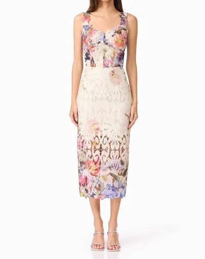 Elliatt Matila Lace Midi Dress In Floral Multi