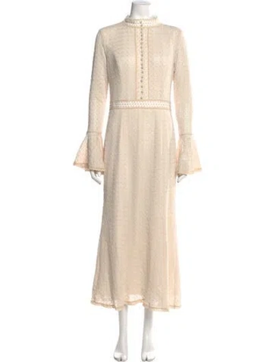 Pre-owned Elliatt Mock Neck Long Dress W/ Tags In Neutral