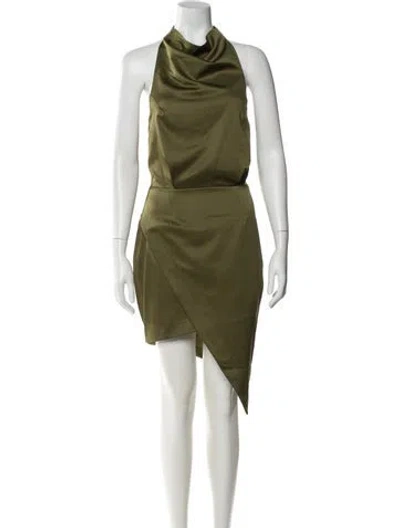 Pre-owned Elliatt Mock Neck Midi Length Dress W/ Tags In Green