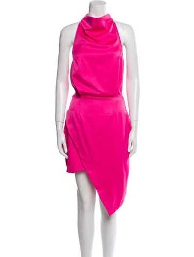 Pre-owned Elliatt Mock Neck Midi Length Dress W/ Tags In Pink