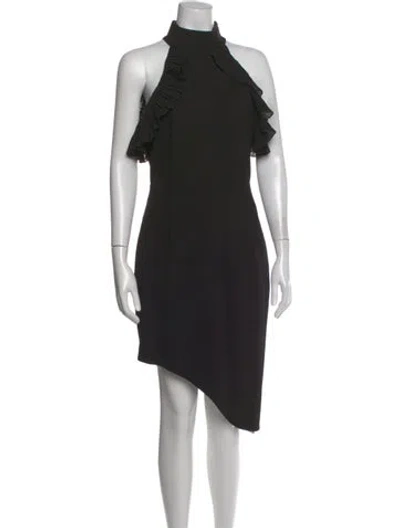 Pre-owned Elliatt Mock Neck Mini Dress In Black