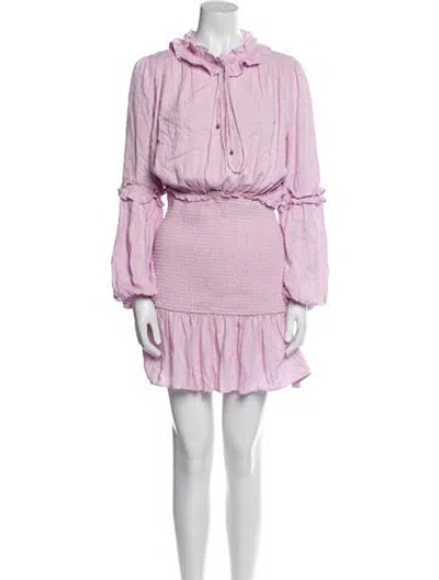 Pre-owned Elliatt Mock Neck Mini Dress In Pink