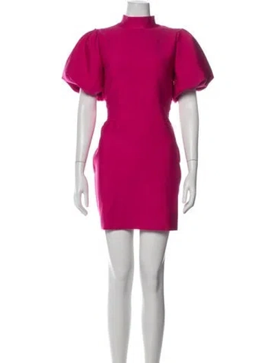 Pre-owned Elliatt Mock Neck Mini Dress In Red