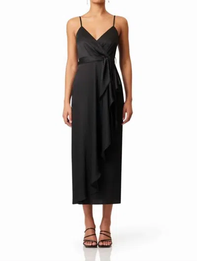 Elliatt Myra Midi Cocktail Dress In Black