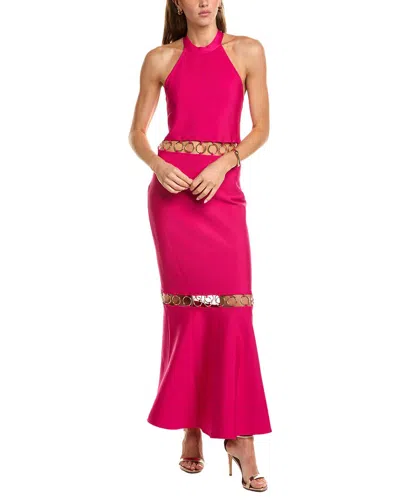 Elliatt Naomi High Neck Gown In Pink