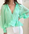 Elliatt Narrative Long-sleeved Top In Mint