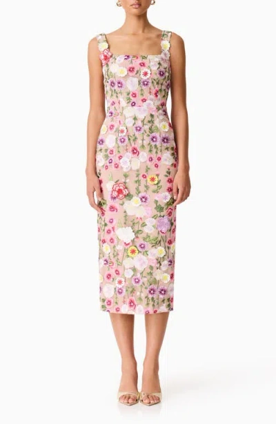 Elliatt Neve Floral Midi Cocktail Dress In Multi